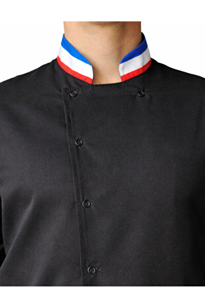 Ant Rotagrup Üniforma ve İş Elbiseleri Jachetă de bucătar – Uniformă de bucătărie unisex cu mânecă lungă, cu detaliu de rever, culori Franței