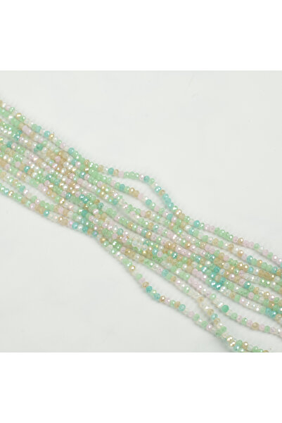 yfhobi 1 Dizi (140-150 Adet) - 2 mm Yassı Kristal Cam Boncuk Dizisi, 15. Karı...