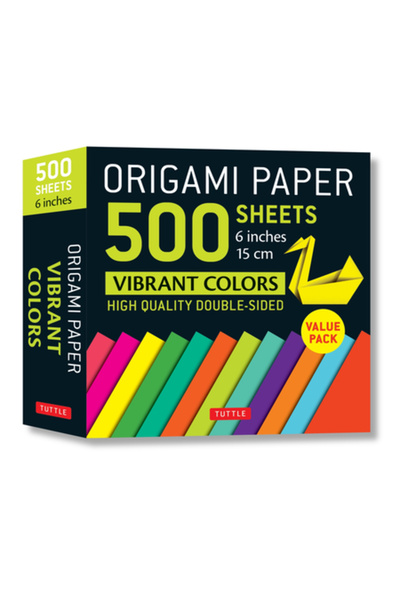 Tuttle Pub Hârtie Origami 500 de Coli Culori Vibrante 6" (15 CM): Hârtie Orig...