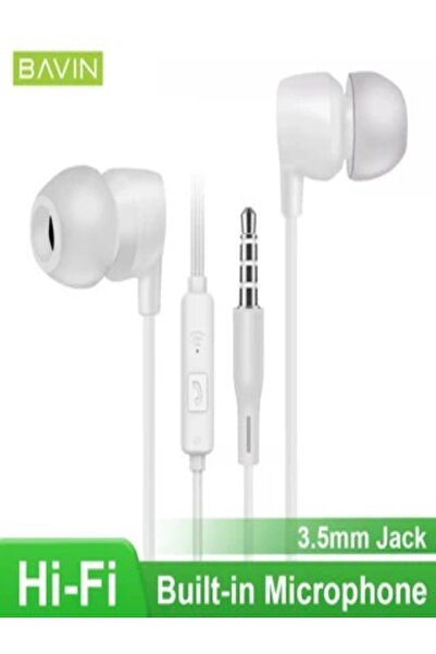 Bavin HX851 3.5MM Waterproof Earphones With Silicone Buds & Mic