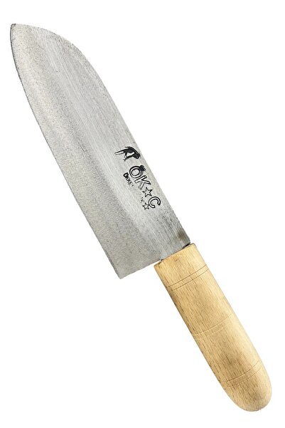 Öz Mutfak Ökkeş Çelik Dövme Çelik Baklava ve Börek Dilimleme Bıçağı 18 cm Ahş...