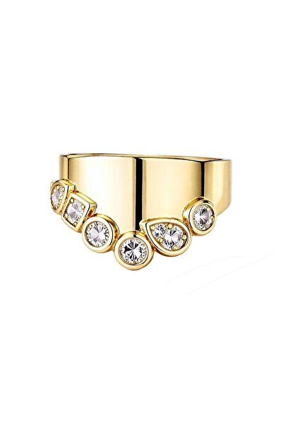 Sense of Atelier Regis Stone Detailed Gold Ring