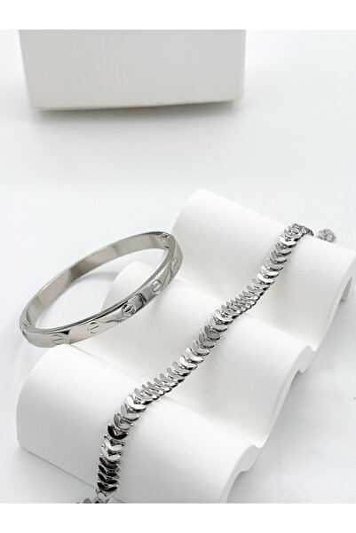 Be shine accessories Kelepçe Ve Kılçık Bileklik Seti