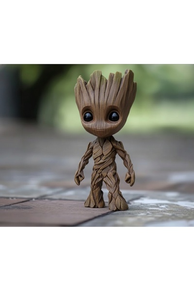 hivhestın Tiny Groot 3D Premium Koleksiyon Figürü - 10 cm Dekoratif Masa Üstü...