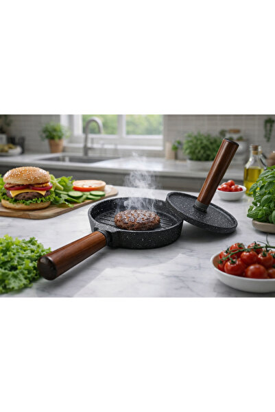 Armağan Hamburger Press Döküm Köfte Kalıbı – Et Mühürleme, Yanmaz Yapışmaz, A...