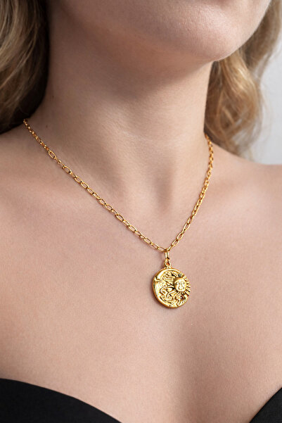 HOUSEKİ قلادة ميدالية شمسية من سولارا