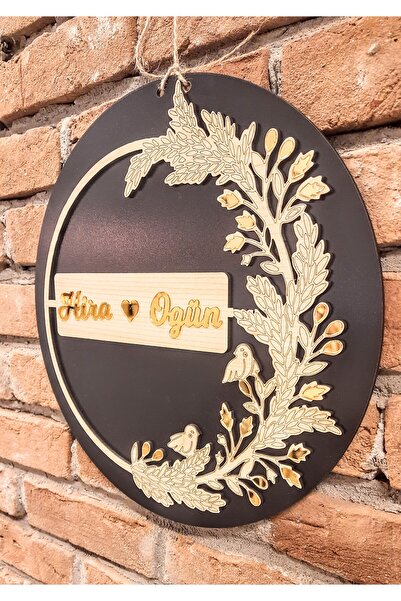 PSAcraft Door Ornament Wreathed in Black and Gold