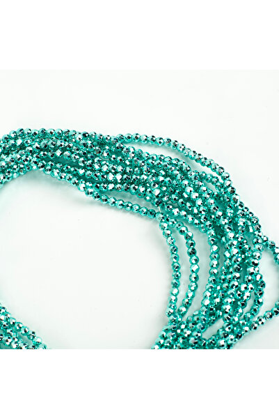 yfhobi 1 Dizi (95-100 Adet) - 4 mm Yuvarlak Kristal Cam Boncuk Dizi, Parlak K...