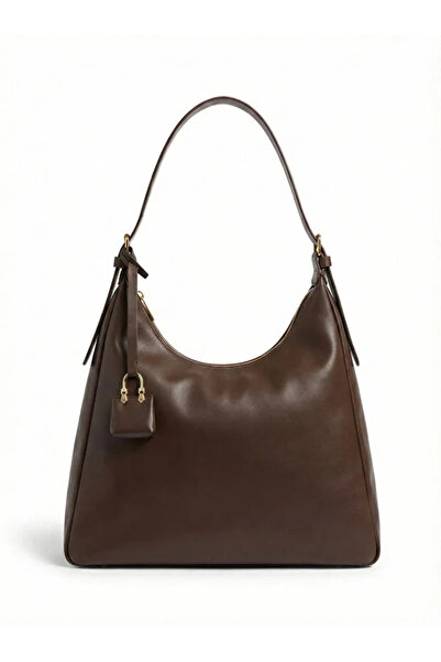 Zeyne حقيبة كتف نسائية من الجلد الصناعي البني Zyn01، بتصميم كاجوال قابل للتعد...