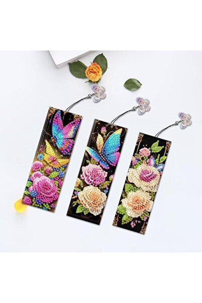 iğne izi 5D DIY Diamond Painting Bookmark – Set of 3 |   DIY Hobby Kit, Home & Office Use