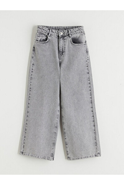 LC Waikiki Pantaloni din denim pentru fete cu picior larg, Sparkly Choices, d...