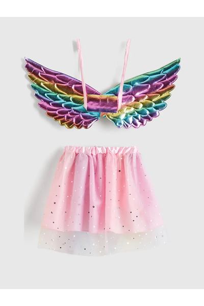 LC Waikiki LCW ACCESSORIES Pembe Kız Çocuk Tütü Etek Ve Kanat Kostüm