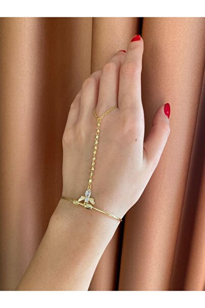 nunu takı Stone Bee Charm Cuff Bracelet Şahmeran