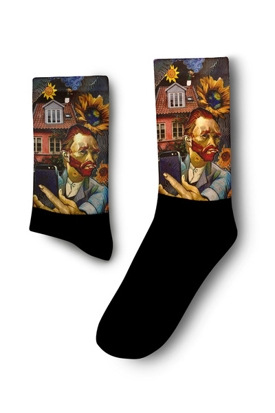 JENES Van Gogh Taking a Selfie Socks - Unisex