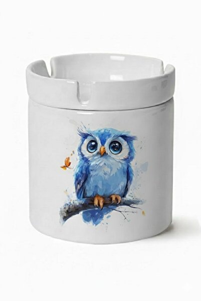 sartre art Σειρά Blue Blanc "My Sweet Owl Design" Άοσμο Τασάκι Στάχτης για Άλογα