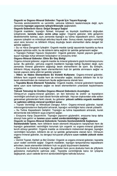 OLİMPUM TARIMIX K Humate (Humik asit ve Potasyum içerikli Gübre)