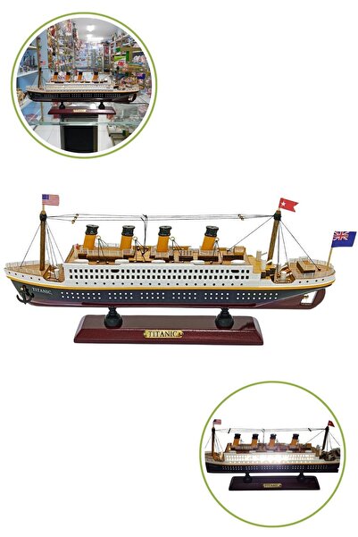 Dünyadan Hediyeler Titanik Led Işıklı Ahşap Model 35cm Titanic Gemi Koleksiyo...