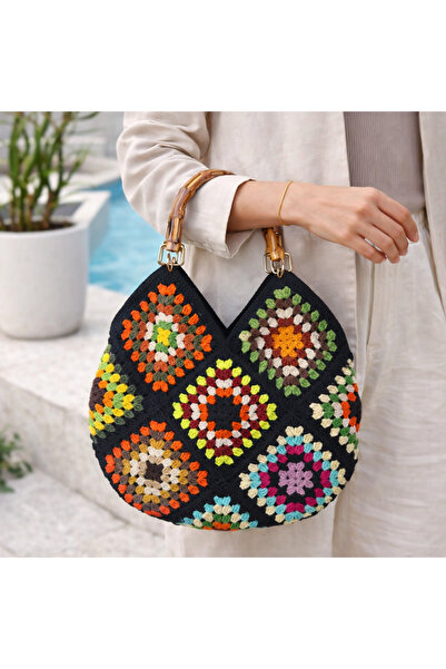 BY AKTEPE STORE Soft Crochet Hobo El çantası