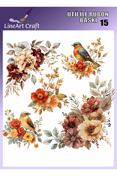LİNEART Ütü ile Rubon Baskı Transfer No:RB15-30x30cm