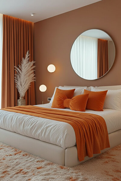 JACA Set of 2 Plush Fleece Fabric Decorative Bed Runner & Inner Filled Bow Pillow Cushion Set