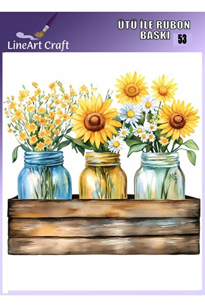 LİNEART Ütü ile Rubon Baskı Transfer No:RB53-30x30cm