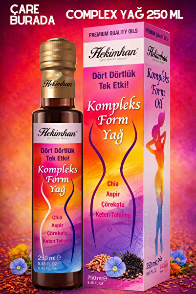 Çare Burada Hekimhan - Complex Form Yağ 250 Ml (Chia & Aspir & Çörekotu & Ket...