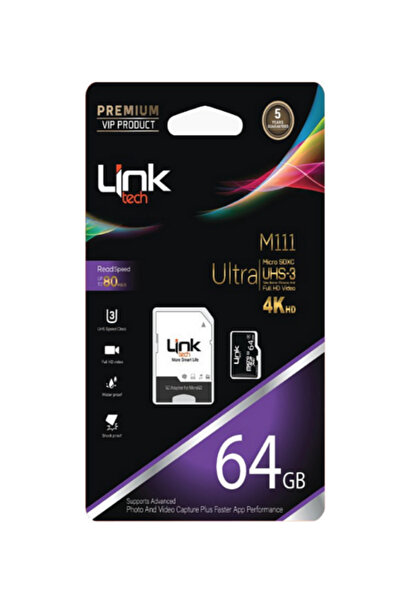 Linktceh Link Tech M111 Premium 90MB/s Micro SD Ultra 64 GB Hafıza Kartı