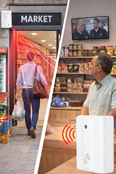 Prolly Kablosuz Hareket Sensörlü Müşteri Karşılama Zili ve Kapı Giriş Alarm