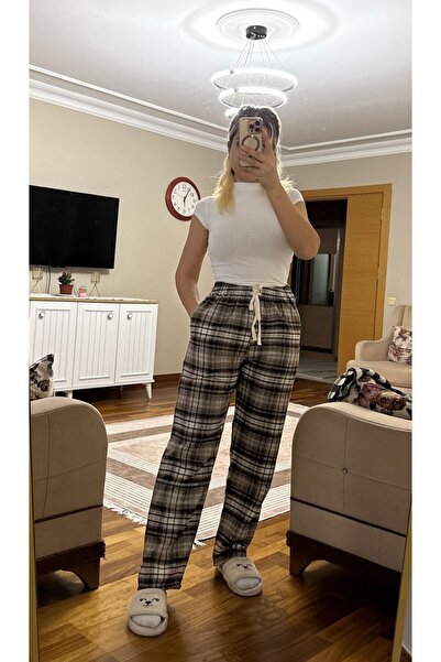 SERENCEE بنطال رياضي منقوش باللون البني الفاتح من HARAJUKU للجنسين