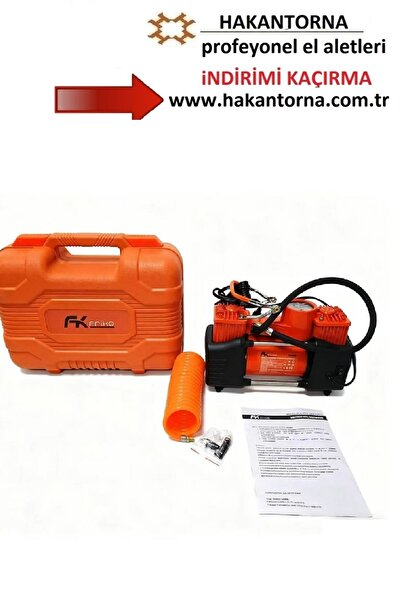 HakanTorna HT- Friko Hava Kompresörü Çelik Gövde Çift Pistonlu 12V 150 PSI GA...