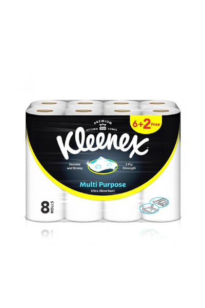 Kleenex Toilet Tissue Drying, (6 + 2) Rolls