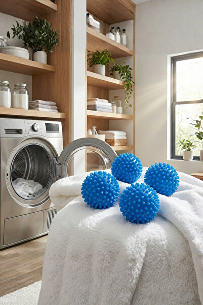 BellFyd Set of 4 Washing Machine and Dryer Balls, Anti-Wrinkle and Softening, Reusable