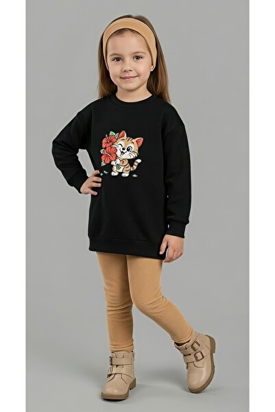 Kerimino Set de iarnă pentru fete din pisică piese, cu tricou și material rei...