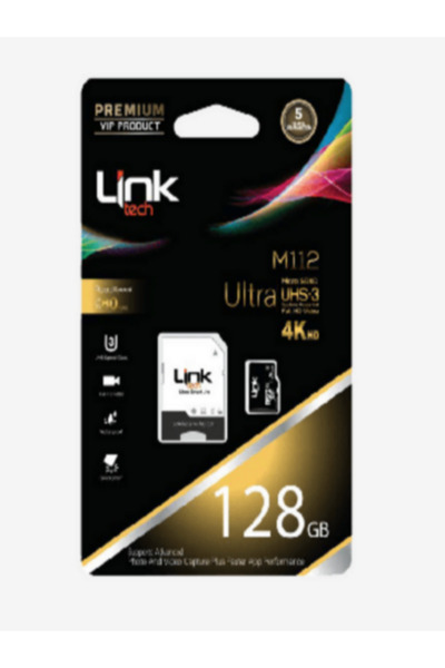 Linktceh بطاقة ذاكرة مايكرو إس دي فائقة السرعة من لينك تك M112 بسعة 128 جيجاب...