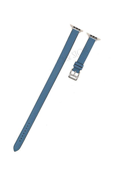 Quse Double Tour Slim Leather Band Compatible with Watch Series 10/11 42mm & ...