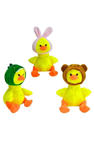 Luminoo ÇOCUKLARINIZIN ARKADAŞI PELÜŞ HAYVAN ŞAPKALI ÖRDEK 30 CM - TEKLİ