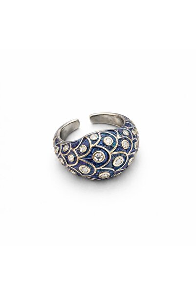 neslyaccessories Statement series - adjustable enamel ring (silver)