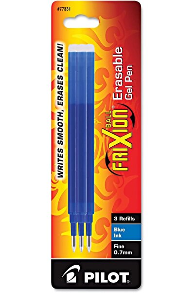 Pilot عبوات حبر جل فريكسيون بول للأقلام القابلة للمسح، رأس رفيع 0.7 مم، عبوة من 3 قطع، أزرق