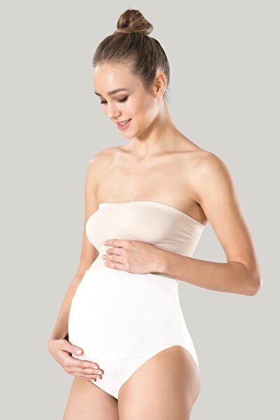 Veille White Women's Maternity Protective Panties High Waist Comfortable and Flexible Daily Use