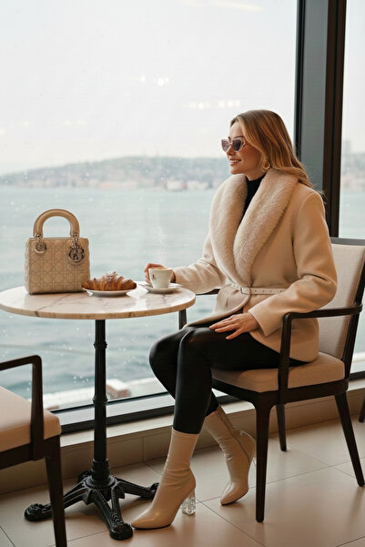 Lela Regular Fit Şal Yaka Kemerli Kaban KABAN 6839688