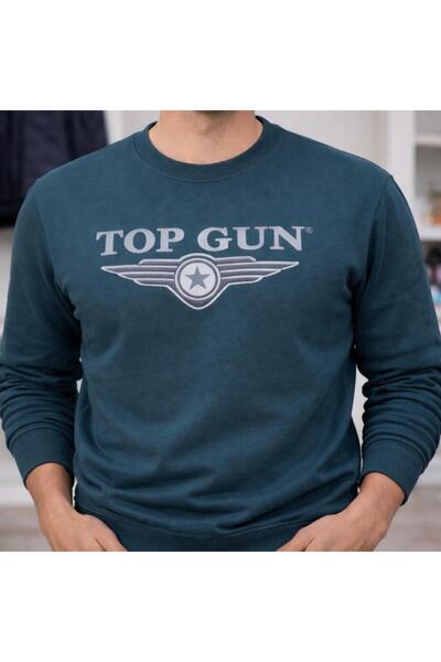 TOP GUN "Top Gun" Embroidered Sweat Petrol