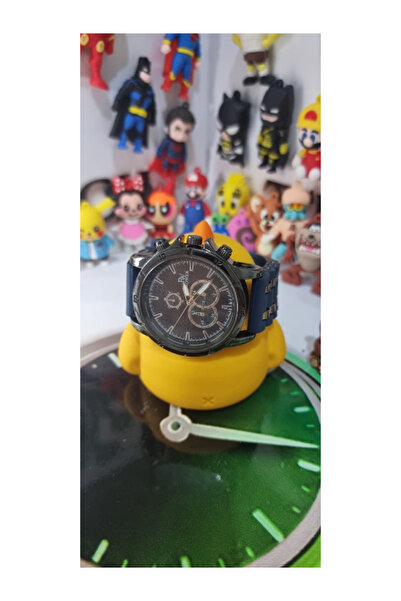 Time&Tech Men's Watch with Silicone Strap and Woven Details