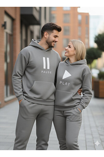 ALİ.COM طقم ملابس رياضية للزوجين: طقم رياضي للرجال والنساء من نوع "Pause & Pl...