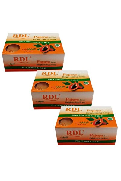 RDL Papaya Milk Soap صابون تبييض البابايا بخلاصة البابايا - 3 قطع