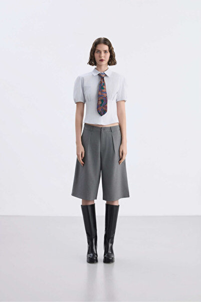 Babushka Gray Bermuda Shorts