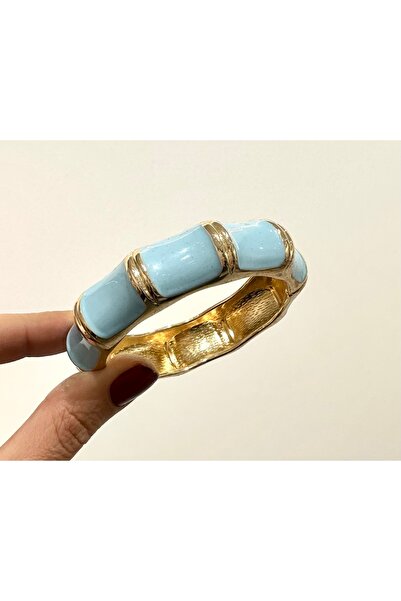 GLOW ACCESSORIES BAE سوار من الأكريليك الأزرق على شكل عظمة