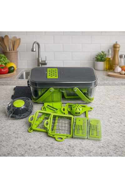 OEM Multifunctional Vegetable & Fruit Chopper 22 Pieces, Interchangeable Blades, Grater and Cleaner