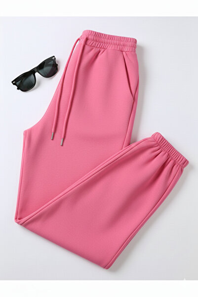 Modaikon بنطال رياضي للجنسين باللون البيج مكون من مبطن بالصوف خيوط، جيب مطاطي...