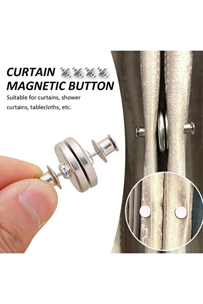 Hdg Manyetik Perde Düğmesi Perde Klipsi Perde arası sıkıştırıcı 5 adet - 21 m...