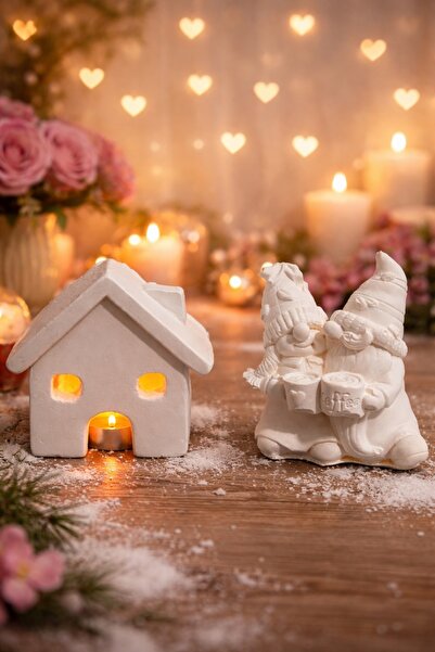 SZN HOME DESİGN Sevgililer Günü Özel Hediyelik Mumlu Dekoratif Ev (Romantik /...